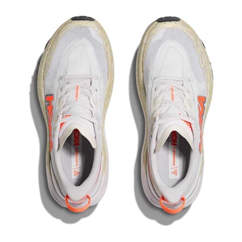 Hoka Women's Speedgoat 6 White/Neon Tangerine 7.5 Medium
