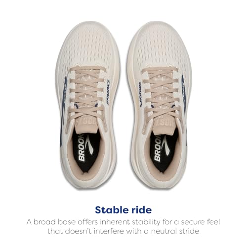 Brooks Men’s Ghost Max 3 Neutral Running & Walking Shoe - Coconut/Chateau/Navy - 10.5 Medium