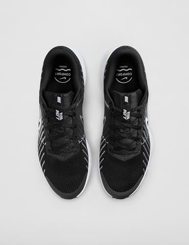 Nike Men's Run Defy Road Running Shoes, Black/White, 11