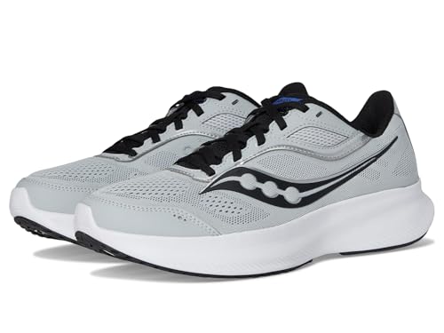 Saucony Men's Cohesion 18 Sneaker, Cloud/Black, 9.5 Wide