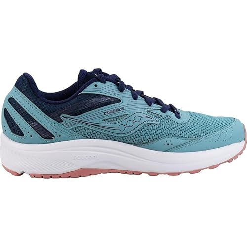 Saucony Women's Cohesion 15 Sneaker, Rain/Sodalite, 7.5