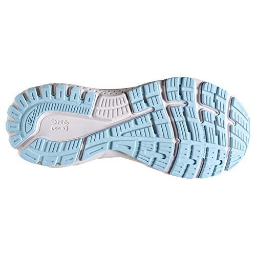 Brooks Women's Adrenaline GTS 21 Supportive Running Shoe - Oyster/Alloy/Light Blue - 5 X-Wide