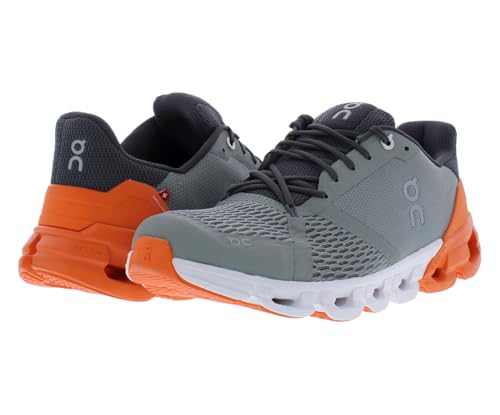 On Cloudflyer Mens Shoes Size 11.5, Color: Grey/Orange/Grey