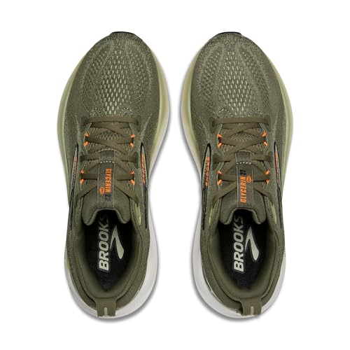 Brooks Men’s Glycerin 22 Neutral Running Shoe - Dusty Olive/Tea/Orange - 11 Medium
