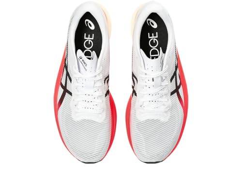 ASICS Unisex METASPEED Edge+ Running Shoes, 5M / 6.5W, White/Black