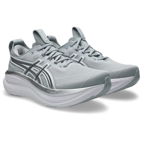 ASICS Women's Gel-Nimbus 28 Running Shoes, 9, Piedmont Grey/Pure Silver