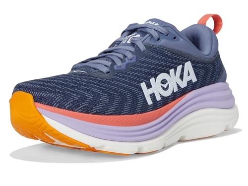 Hoka Women's Gaviota 5 Anchor/Grapefruit 6 Wide - alternate view 7