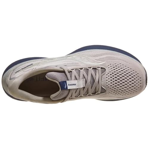 Saucony Men's Ride 18 Sneaker, Dove/Navy, 11
