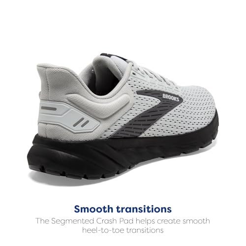 Brooks Men’s Anthem 6 Neutral Running Shoe - Grey/Blackened Pearl/Grey - 8.5 Medium