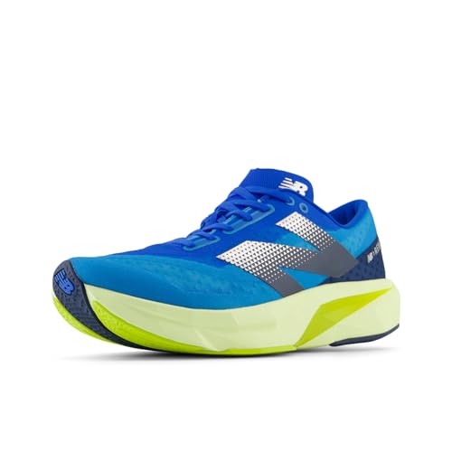 New Balance Men's FuelCell Rebel V4 Running Shoe, Spice Blue/Limelight/Blue Oasis, 14 M