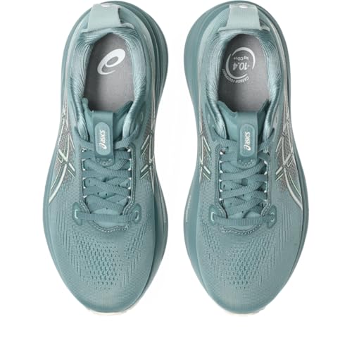 ASICS Women's Gel-Kayano 33 Running Shoes, 8, Foggy Teal/Rose DUST