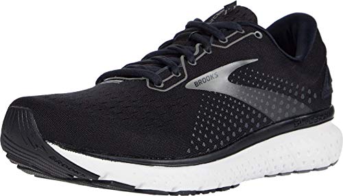 Brooks Mens Glycerin 18 Running Shoe - Black/Pewter/White - D - 8.5