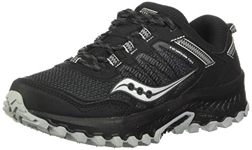 Saucony Women's Versafoam Excursion TR13 Trail Running Shoe, Black, 8