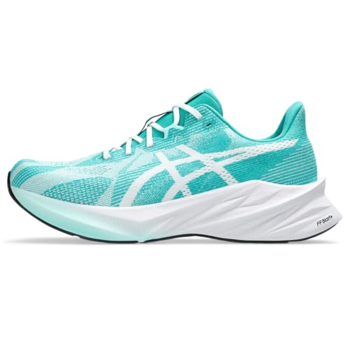 ASICS Men's DYNABLAST 5 Running Shoes, 8.5, White/Wave Teal