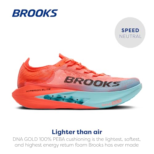 Brooks Unisex Hyperion Elite 5 Neutral Race Running Shoe for Men & Women - Pink Clay/Atomizer Blue - 8 Medium
