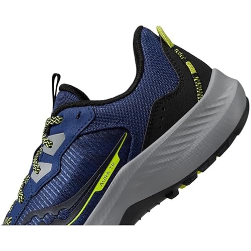 Saucony Men's Aura Tr Sneaker, Indigo/Black, 10