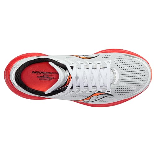 Saucony Women's Speed 3 Running Shoe, White/Black/Vizi, 11