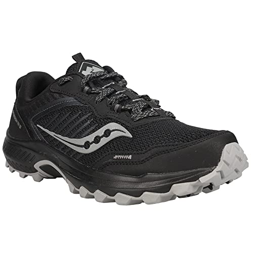 Saucony Men's Excursion TR15 Trail Running Shoe, Black/Shadow, 12