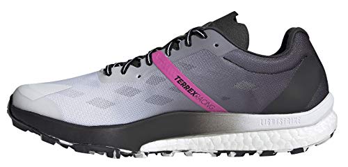 adidas Women's Terrex Speed Ultra Trail Running Shoe, Cloud White/Core Black/Solar Yellow - 7.5