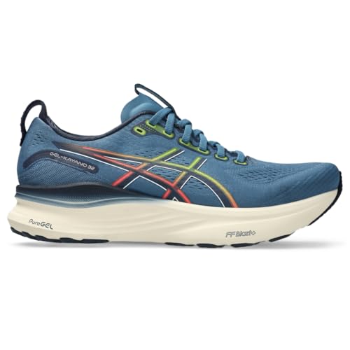 ASICS Men's Gel-Kayano 32 Running Shoes, 8, Winter SEA/Midnight