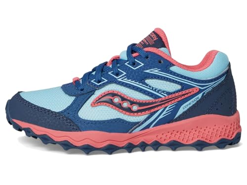 Saucony Unisex Cohesion TR14 LTT Trail Running Shoe (Little Kid/Big Kid) Aqua/Coral 3 Little Kid Medium