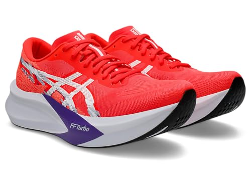 ASICS Men Magic Speed 4 Running Shoe, FLASH RED/WHITE, 7