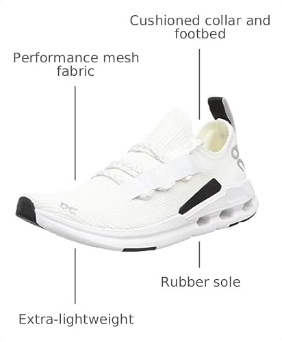 On Women's Cloudeasy Sneakers, Undyed-White | Black, 10.5 Medium US