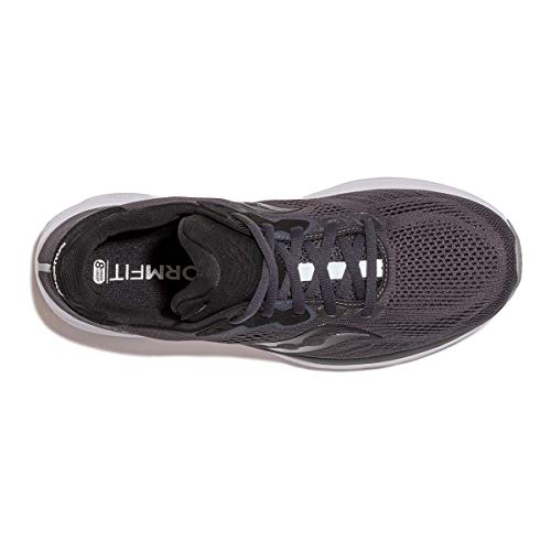 Saucony Women's Ride 14 Sneaker, Charcoal/Black, 8