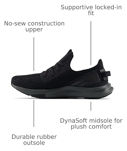 Women's New Balance DynaSoft Nergize Sport v2 Training Shoes in Black/Blacktop alternate view 7