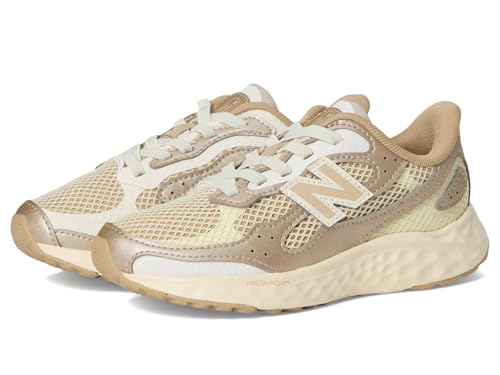 New Balance Kid's Fresh Foam Arishi Lux V1 Bungee Running Shoe, Angora/Incense/Sea Salt, 1 M Little Kid