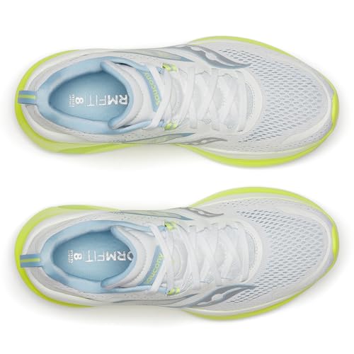 Saucony Women's Omni 22 Sneaker, White/Sunny, 7