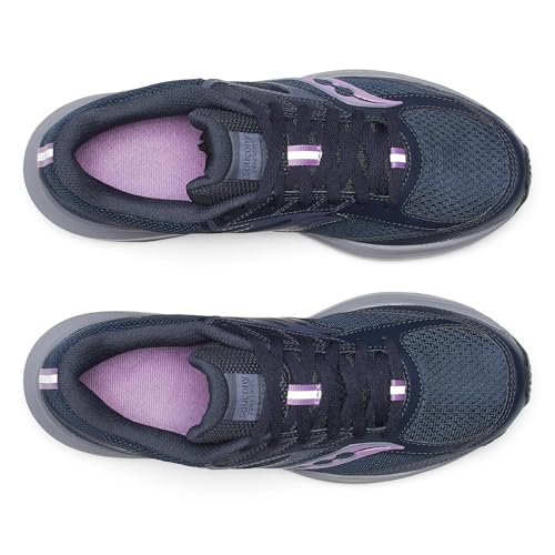 Saucony Women's Cohesion 17 Sneaker, Navy/Heather, 5.5