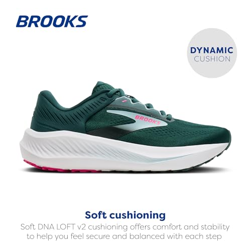 Brooks Women’s Anthem 8 Neutral Running Shoe - Atlantic Deep/Skyway/Pink - 8 Medium