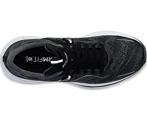 Saucony Omni 21 Men's Running Shoe, Black/White, 8.5 Wide