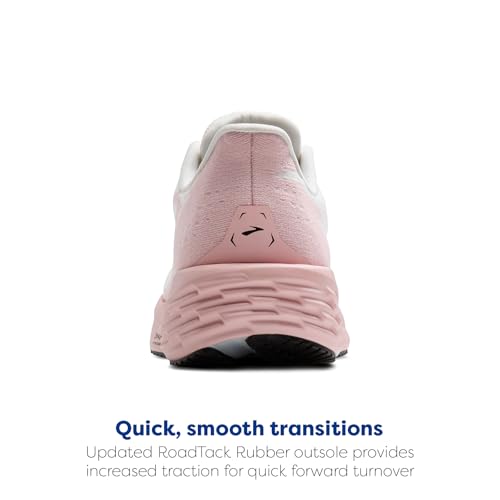 Brooks Women’s Launch 11 Neutral Running Shoe - White/Gold/Pink - 8.5 Medium