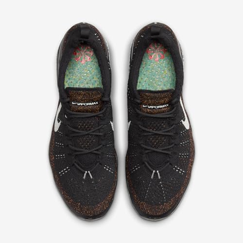 Nike Air Vapormax 2023 Flyknit Electric Men's Shoes (FZ2519-001, Black/Black/Total Orange/Light Silver) Size 10.5