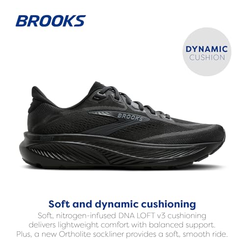Brooks Men’s Ghost 18 Neutral Running & Walking Shoe - Black/Black/Ebony - 10 Wide