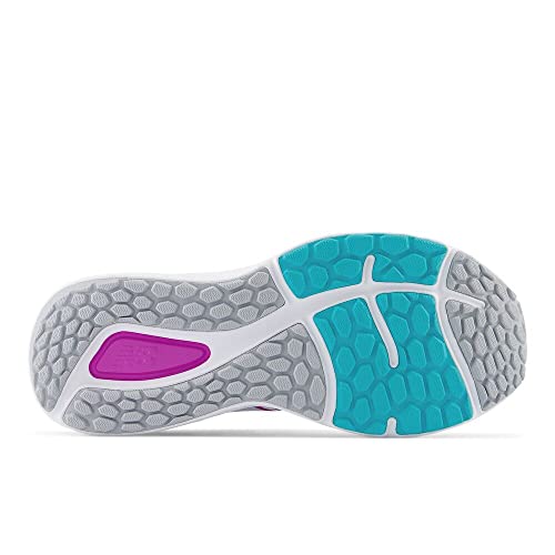 New Balance Women's Fresh Foam 680 V7 Running Shoe, White/Quartz Grey/Virtual Blue, 8.5 M