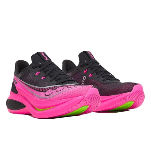 Saucony Men's Endorphin Pro 5 Sneaker, Black/Shock, 9