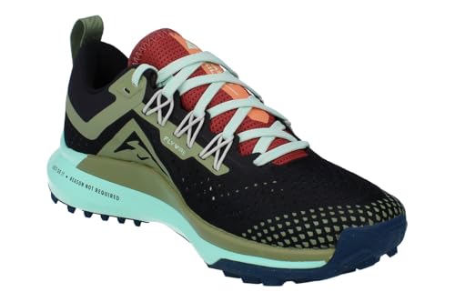 Nike Women's Pegasus React Trail 4 Trail Running Shoe, Black/Green, 7.5