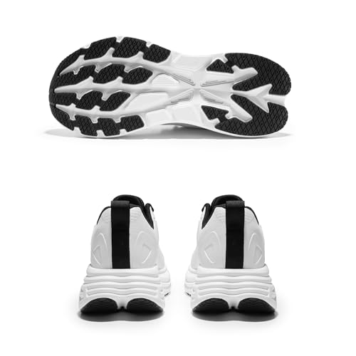 NORTIV 8 Women's Walking Shoes Cushion Running Tennis Shoes ActiveFloat Non-Slip Comfortable Breathable Workout Gym Sports Athletic Fashion Sneakers,Size 8.5,White,SNWS245W
