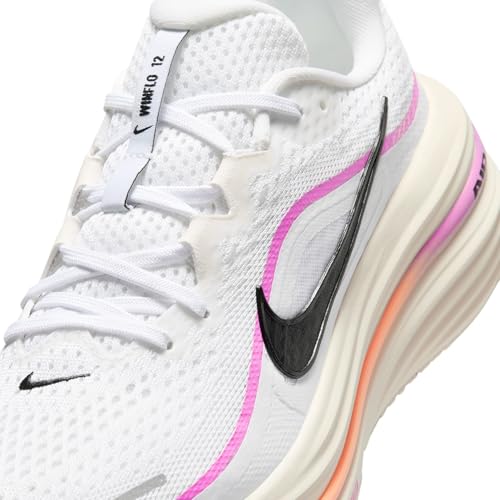 Nike Women's Air Winflo 12, White/Black-Light Magenta-Chalk, 6