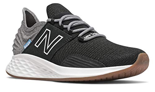 New Balance Women's Fresh Foam Roav Running Shoe,Black/Light Aluminum,8.5