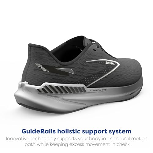 Brooks Women’s Hyperion GTS Supportive Running Shoe - Gunmetal/Black/White - 10.5 Medium