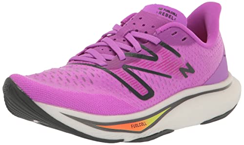 New Balance Women's FuelCell Rebel V3 Running Shoe, Cosmic Rose/Blacktop/Neon Dragonfly, 5.5 W