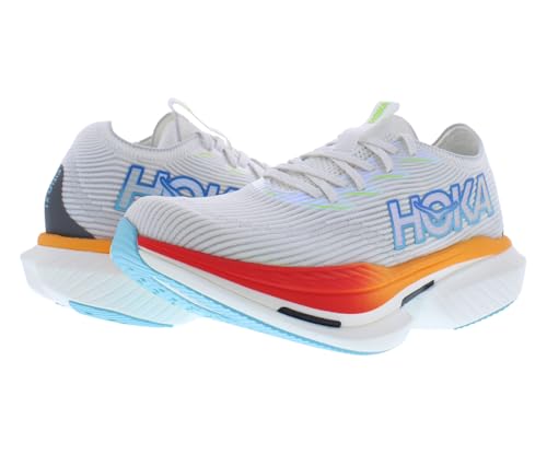 HOKA Cielo X1 Unisex Shoes Size 8, Color: Frost/Cerise-White - alternate view 3