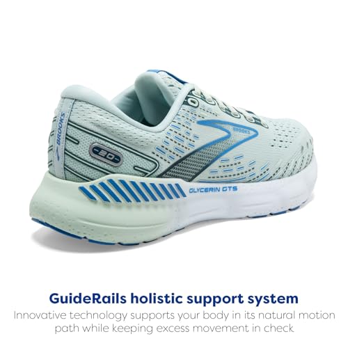 Brooks Women's Glycerin GTS 20 Supportive Running Shoe - Blue Glass/Marina/Legion Blue - 8.5 Medium