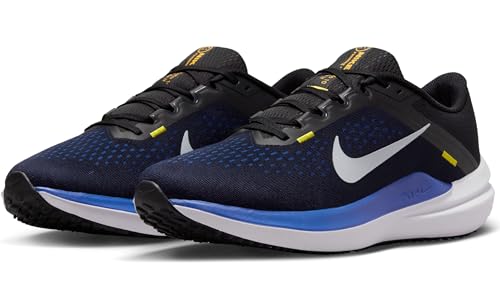 Nike Men's Air Winflo 10 Breathable Mesh Running Shoes Sneaker (Black/Wolf Grey/Racer Blue, US Footwear Size System, Adult, Men, Numeric, Medium, 10.5)