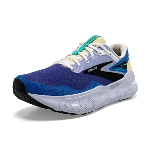 Brooks Men’s Ghost Max Cushion Neutral Running & Walking Shoe - Blue/Yellow/Black - 11 Medium