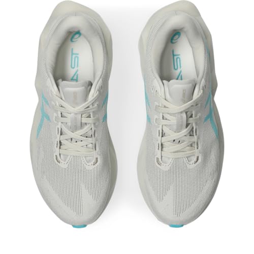 ASICS Women's NOVABLAST 6 Running Shoes, 8, Soft Oat/Energy Aqua